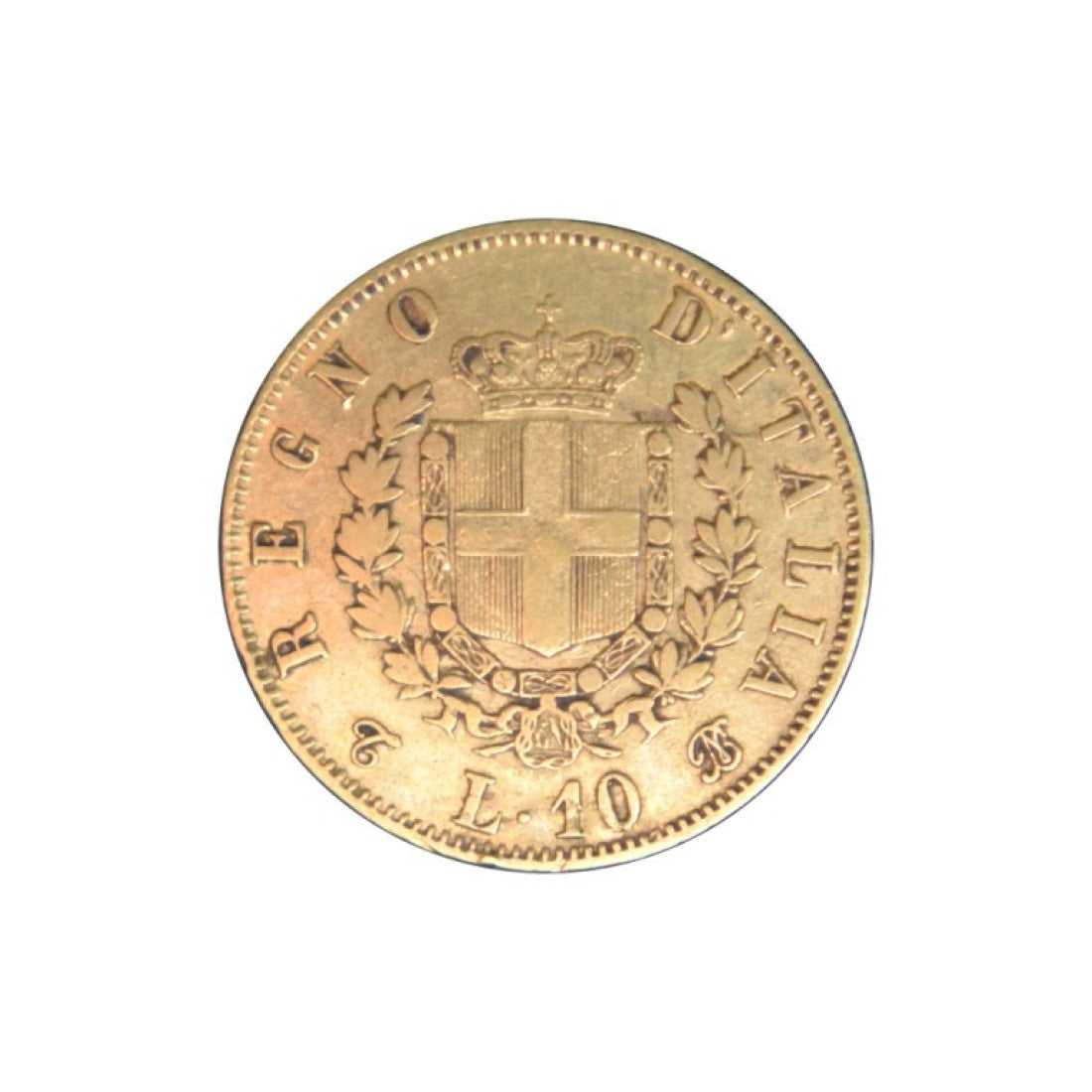 ITALY, 20 Lire 1865 T, VF
