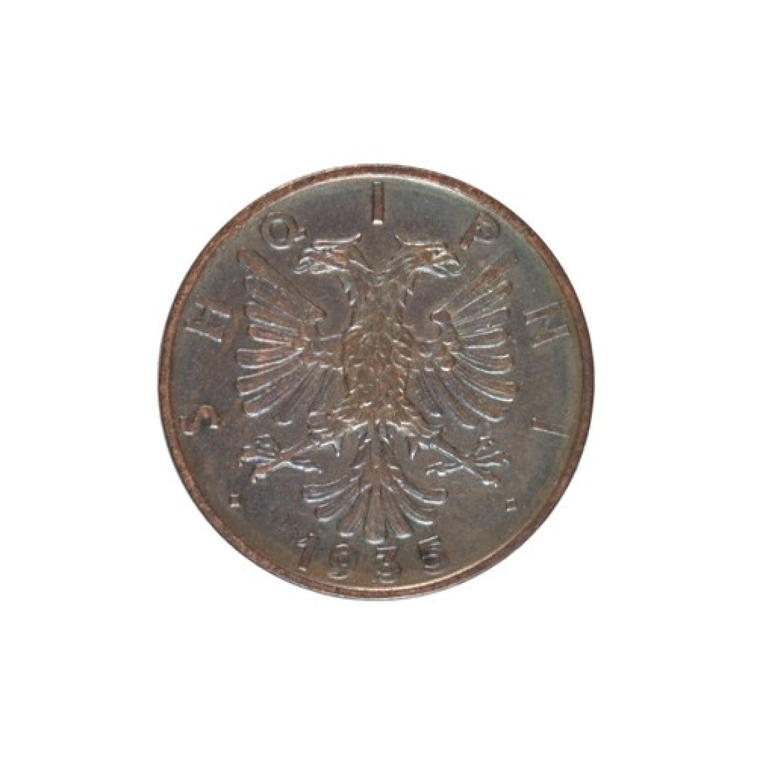 ALBANIA - 2 Qindar Ar 1935, XF-AU, KM# 15