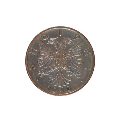 ALBANIA - 2 Qindar Ar 1935, XF-AU, KM# 15