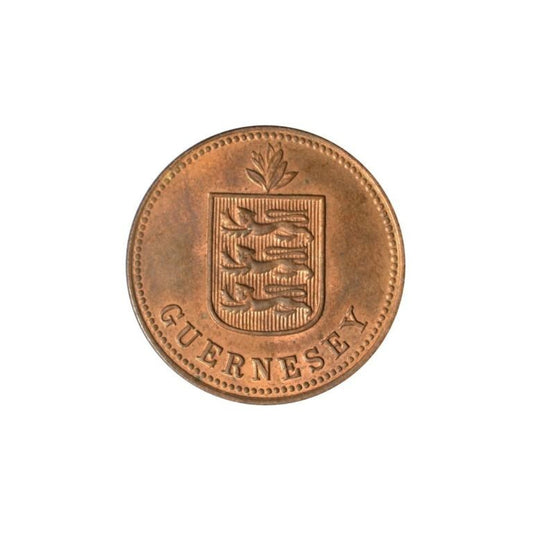 GUERNESEY, 2 διπλά 1929, KM# 12, Unc